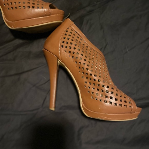 CHECK THESE OUT! 💙 Charming Charlie’s Perforated Peep Toe Booties💙 - Picture 2 of 7